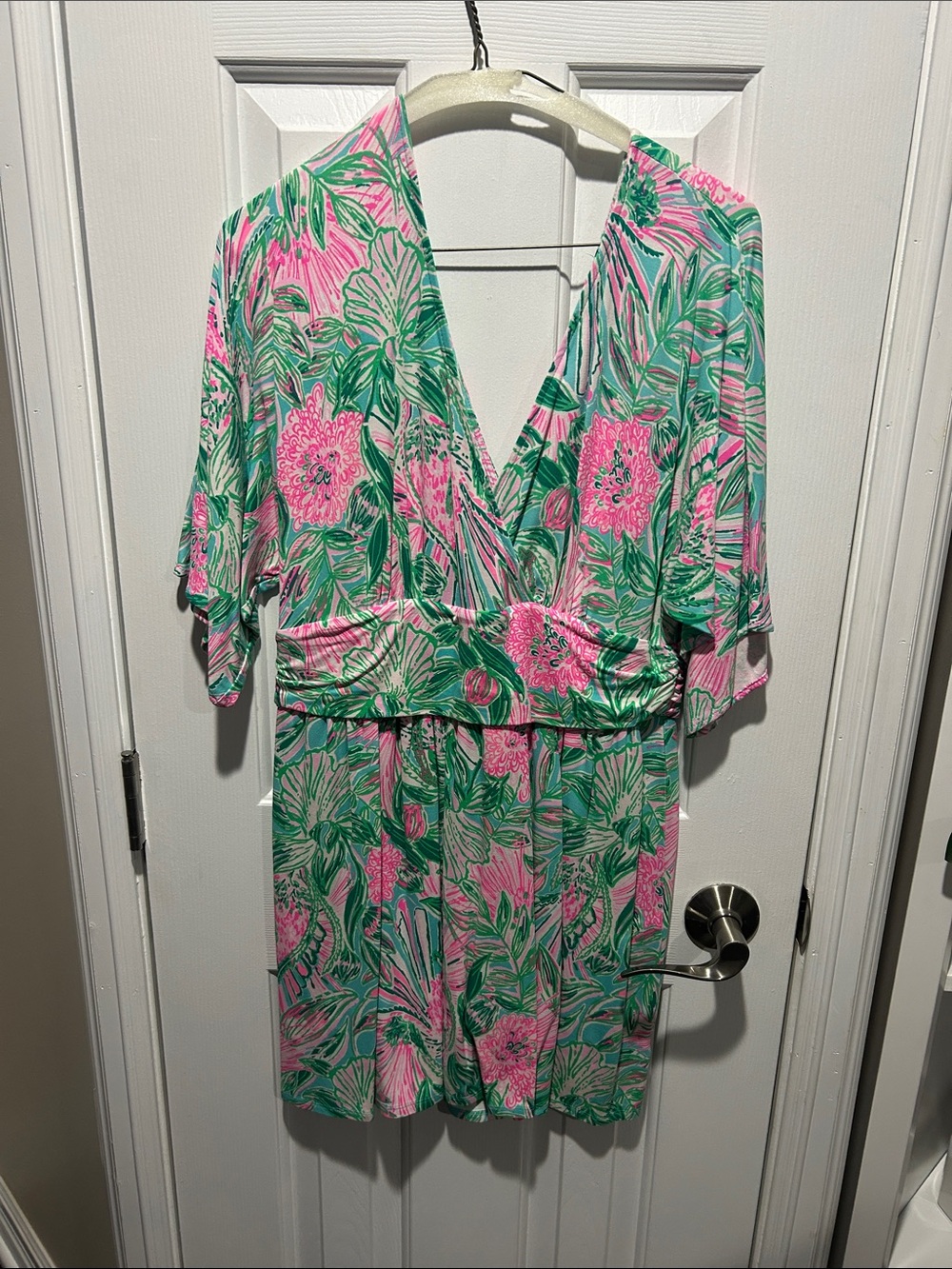 Lilly Pulitzer Pink & Green Floral Romper